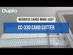 CC-330 Business Card Cutter | Product Demo | Duplo USA