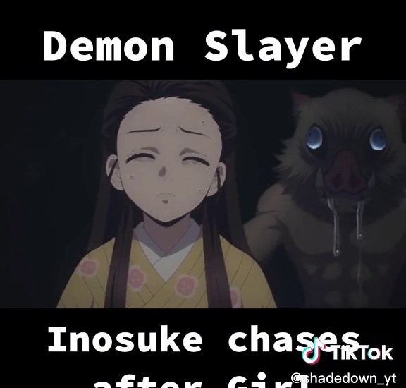 Inosuke Chases After a Girl - Funny Moments in Demon Slayer