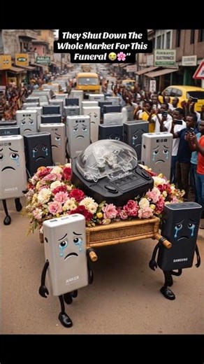 Shut Down Market For This Funeral 😭🌸”#ai #TechFuneral #AIAfrica #PowerBankTears #ViralAIArt
