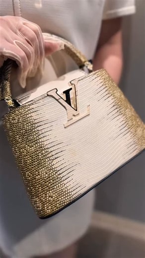 First Luxury on Instagram: "Bag - ĽV Capucines Mini Lizard - White / Gold / LGHW RTW ( Top ) - ĽV Apron Button Dress - Optical White ( 34 ) First Luxury App - Consolidating Regional Luxury Community in One Simple App! Available for viewing at our retail stores! More details on our Mobile App! Download on AppStore and Playstore, links to download on our Bio! ~~~~~~~~~~ First Luxury is Luxury Items Consignment platform Pictures are solely our own inventory, and contents and postings are created by