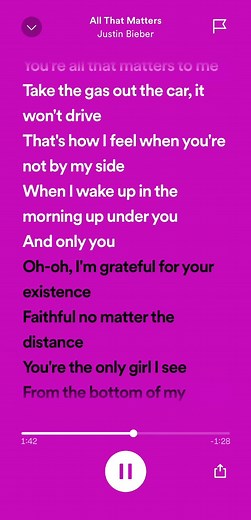 Justin Bieber All That Matters - Lyrics, Audio, Spotify