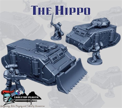 The Hippo Modular Sci-fi APC Tank 28–32mm | Turret & Dozer Options - Etsy UK