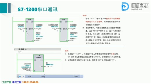 94.课.S7-1200PLC与第三方设备自由通讯协议(RS232)应用讲解