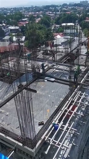 Precast forms installation at 17th floor. #construction #shorts