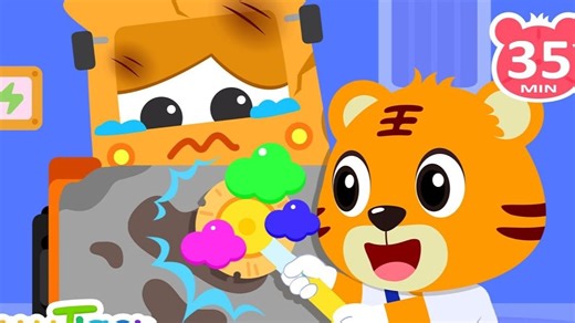 【新剧集】压路机在求救 | 快想想办法呀！ | 认识交通工具 | 趣味| 动画| 贝乐虎最强汽修师| 最新最火幼儿早教视频 | 贝乐虎