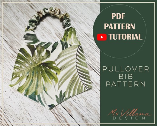 Pullover Bib Pattern: Elastic Neckline, Newborn Gift (PDF Pattern) - Etsy Australia