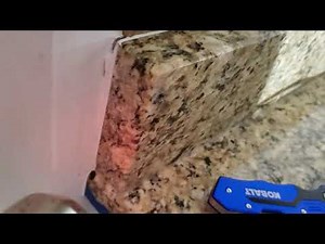Removing Granite Countertop Backsplash Lip in under 10 minutes.