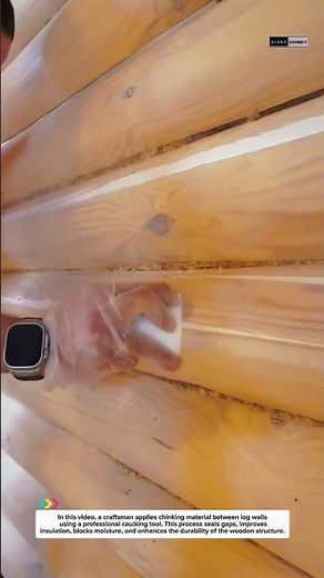Log Cabin Chinking Process | Sealing Wood Gaps Like a Pro
