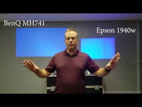 Video Projector 4 Corner Keystone Shoot Out Challenge! Epson 1940W vs BenQ MH741