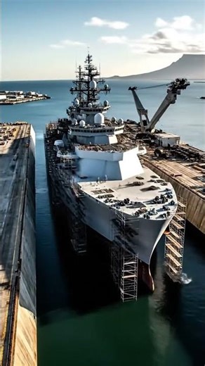 From Dock to Ocean – Ship Launch Moment 😍🌊