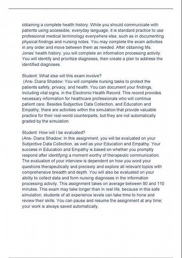 SHADOW HEALTH TINA JONES HEALTH HISTORY LATEST UPDATED A GUIDE SOLUTION