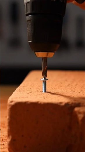 Mini Drill Installing Bolts in Brick! 🔩 #Shorts