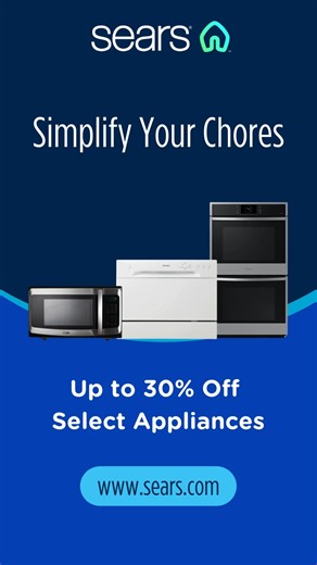 🔥 Unlock incredible savings during Sears' Flash Sale! 💥 Extra 10% OFF Appliances & More 🛒 Online only, 1/17–1/20 📢 Don’t miss your chance to snag big deals—shop now before it’s gone! 🕒 #flashsale #appliances #home #kitchen #sears #igotiatsears | Sears