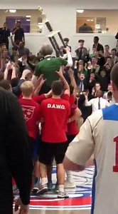 Our annual Faculty vs. Seniors basketball game was today. At halftime Mr. Walton, who is retiring at the end of this year after 36 years at SFS (40 total in teaching), was honored at half time for his NINE State Titles and a National Title in Chess. With chants of “Wally! Wally!” and “MVP!” The student body showed their love and appreciation throughout the game for this man who is so much more than just an outstanding Biology teacher. Thank you Wally for so many years of dedicated passionate min