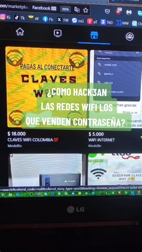 Cómo hackean las redes wifi los que venden contraseña en marketplace #Ciberseguridad #_sabb_wr #ProtegeTusDatos #techtok #SeguridadEnLínea