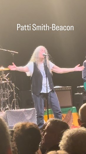 Patti Smith and her band at the Beacon 11-21-2025. 50th anniversary perform Horses. #peoplehavethepower #pattismithandherband | Chris Burke