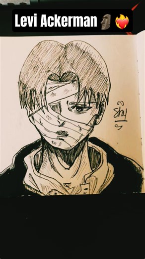 Levi Ackerman (Asmr)🗿🔥|Starting a new anime sketchbook series. Drawing characters you comment👀✨#asmr