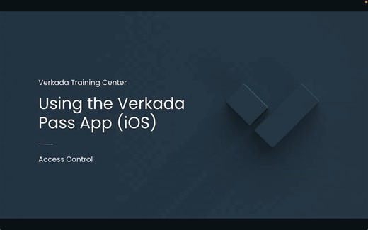 Verkada Setup Resource Video