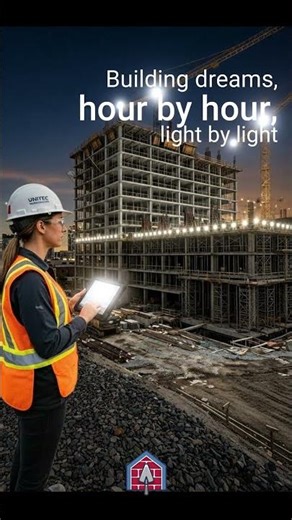 Day-to-Night Construction Site Timelapse | Cinematic Engineer & Building Loop Video