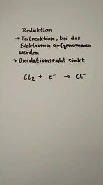 Teilreaktion Reduktion / Chemielexikon #65 / Redoxreaktion #chemie