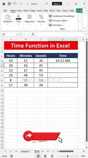 Time Function in Excel 2025 #TimeFunction #Excel #helaluddin #helal #AI #exceltips #timeformula #sumtime | Helal Uddin | Facebook