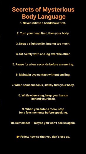 10 Mysterious Body Language Secrets That Make You Instantly Noticeable