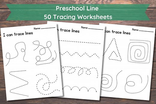 Preschool Line Tracing Worksheets, Lines Trace Pages Printable, Homeschool Busy Book, Kindergarten Curriculum Learning, Pre Handwriting - Etsy