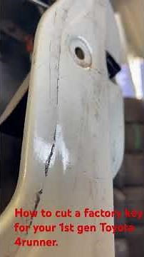 1st gen Toyota 4runner removing the lock cylinder. Get code to cut a factory key