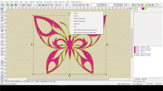 Split a Design Exactly Down the Center in Embird Editor (and Stop the