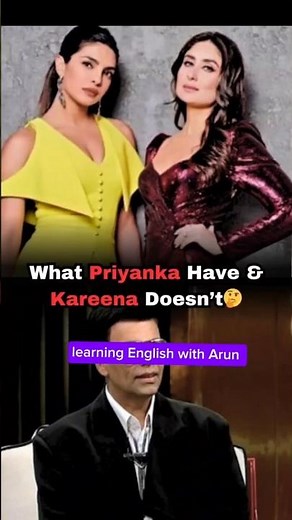 Smart English Q&A with Priyanka Chopra & Kareena Kapoor | Karan Johar Interview🇺🇸🔥
