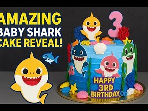 Baby Shark Theme Birthday Cake 🎂 | Cute & Easy Cake Decoration