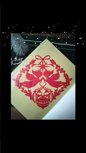 【切り絵】天使 折り紙で切り絵を作りました #art #切り絵#papercutting#paperwork#papercutout#papercut
