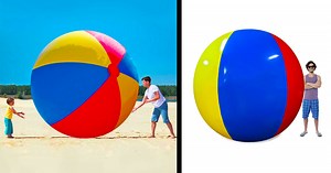 There's A Giant Beach Ball That Measures 12 Feet In Diameter