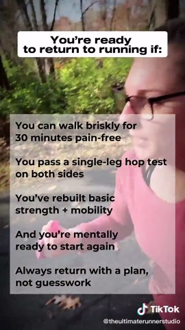 Not sure if your body is ready to run? There are signs and ignoring them is what keeps most runners stuck in the injury cycle. Check in with your body first. Train with intention, not guesswork. 🏃‍♀️ If you want support to run confidently and pain-free, click the link in my bio and apply for coaching. 💪 #PainFreeRunning #SmartTraining #RunningCoach #ComebackRunner #TheUltimateRunnerStudio