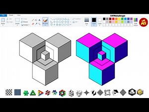 105.Unbelievable 3D Illusion Drawing Using Only MS Paint!