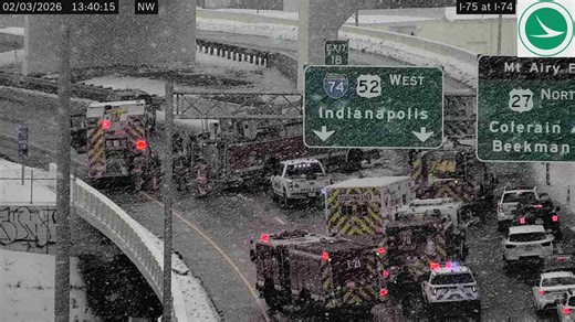 Lanes reopen after crash blocks ramp from ﻿﻿I-75 northbound to I-74 westbound