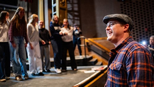 'High School Musical' star Lucas Grabeel visits East High School theater class rehearsal - KSLTV.com