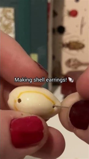 Making shell earrings