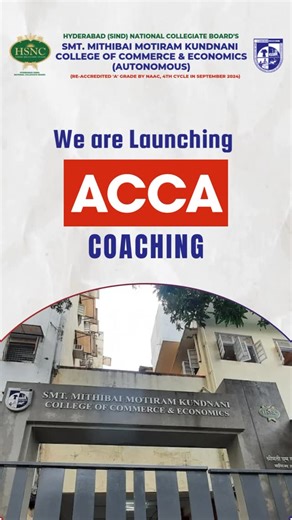Smt. Mithibai Motiram Kundnani College of Commerce & Economics | Start your journey of ACCA… make a successful career Today #mmk #smtmmk #acca #college #collegelife | Instagram