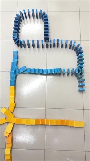 ⭕More than 10,000 dominoes made of cards #domino #shorts #dominoshorts