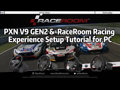 PXN V9 GEN2 Wheel Racing Simulator & RaceRoom Setup Tutorial for PC. #pxn #raceroom #tutorial