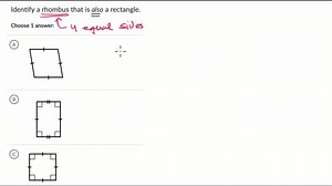 Quadrilateral relationships: Rectangles and rhombuses