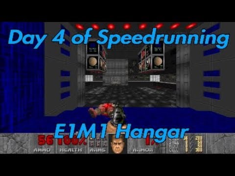 Day 4 of Speedrunning E1M1 Hangar