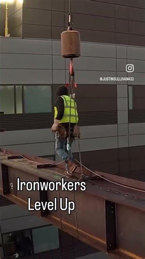 The level up guys doing it with class. Working class hero’s. #ironworker #unionstrong #workingclass