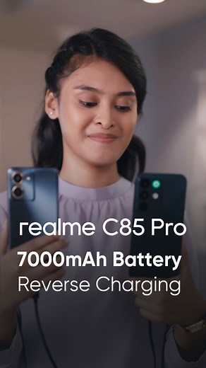 Have you ever experienced that awkward moment of searching everywhere for a charging outlet? With the realme C85 Pro’s 7000mAh battery and Reverse Charging, you’ll always have power to keep yourself — and others — going. 🔋💛 👉realme C85 Pro, Price: [18*/128 GB] at 20,999TK [ VAT Applicable] 👉realme C85 Pro, Price: [24*/128 GB] at 22,999TK [ VAT Applicable] a 👉realme C85 Pro, Price: [24*/256 GB] at 24,999TK [ VAT Applicable] 🛒To Know More Details: https://www.realme.com/bd/realme-c85-pro *6G
