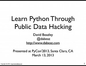Learn Python Through Public Data Hacking