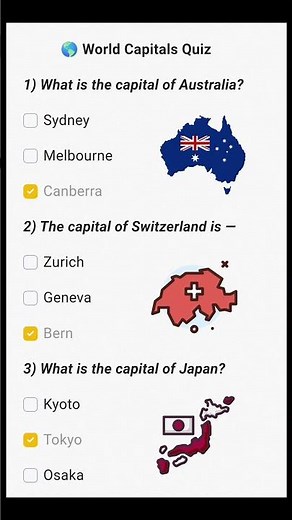 World Capitals Quiz
