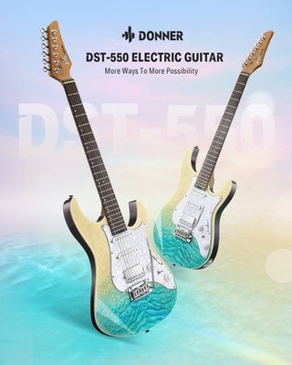 Donner DST-550 Electric Guitar With Gig Bag Tremolo Bar | eBay