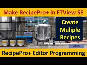 How to Create Multiple Recipes in FactoryTalk View SE Edition | Online PLC Training RecipePro+