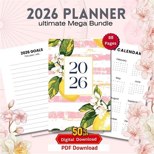 Notepad Template Bundle: Print Ready PDF & PNG Instant Download | Printable Weekly Monthly Goodnotes Planner Notes 2026 Calendar - Etsy Canada